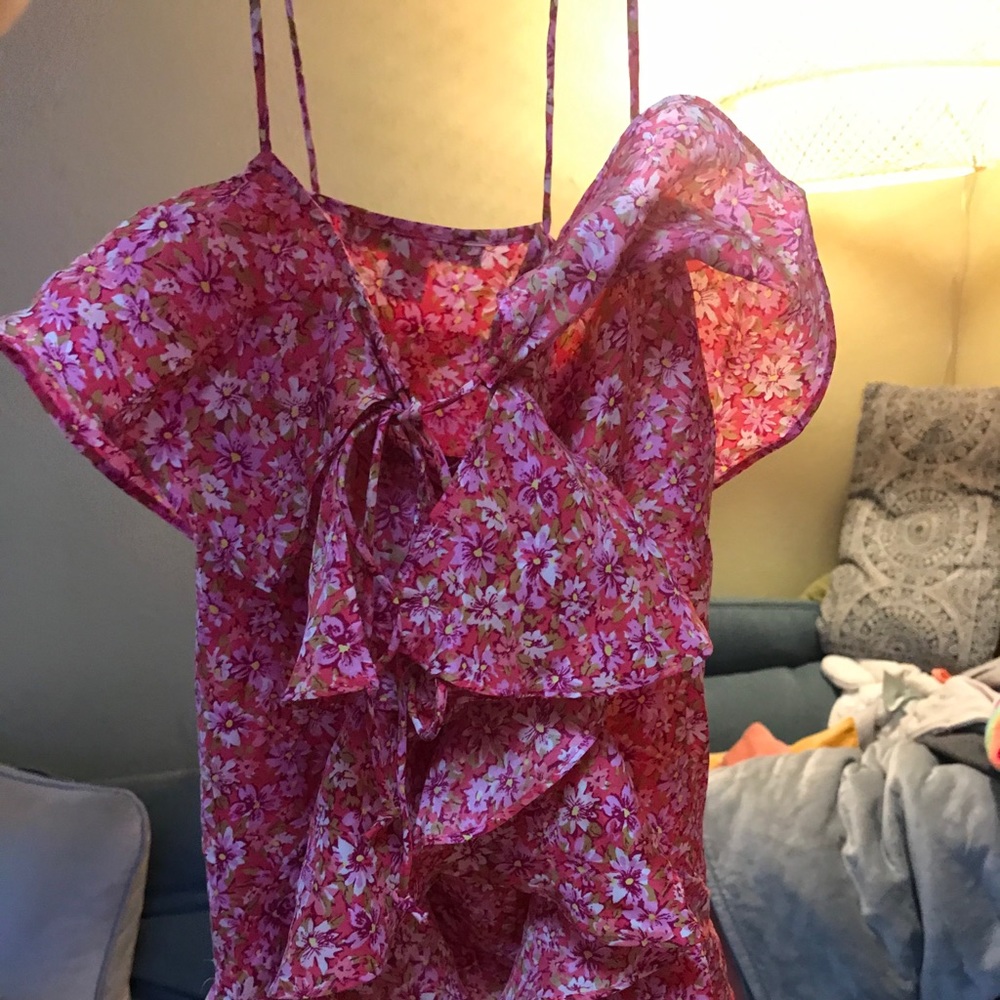 Satin floral cami